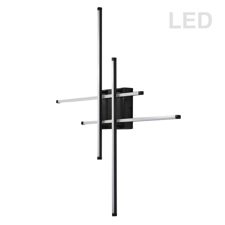 Dainolite 23 Watt Led Flushmount Matte Black W/White Acrylic Diffuser SUM-3223LEDFH-MB